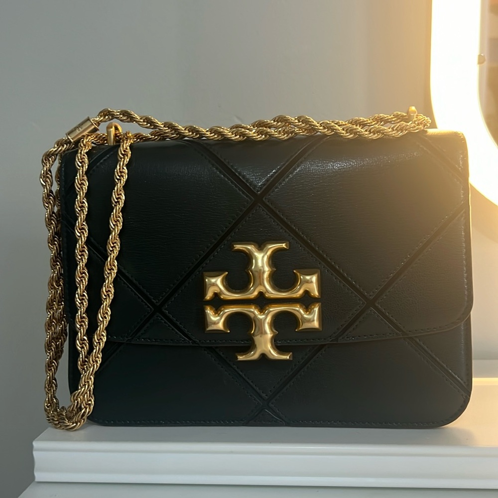 Eleanor leather convertible shoulder bag.